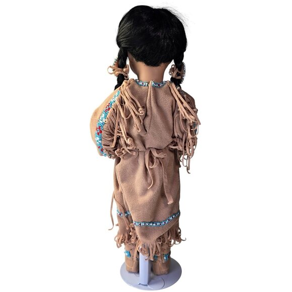 Linda Mason American Diary Doll Native American Indian 1991 Vintage Porcelain - Picture 6 of 13